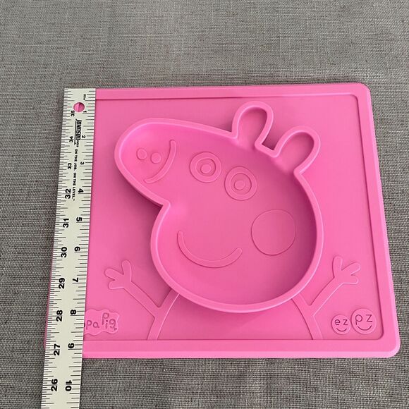 ezpz Peppa Pig Toddler Pink Reusable Bowl Placemat Tray Silicone Suction - Picture 6 of 8